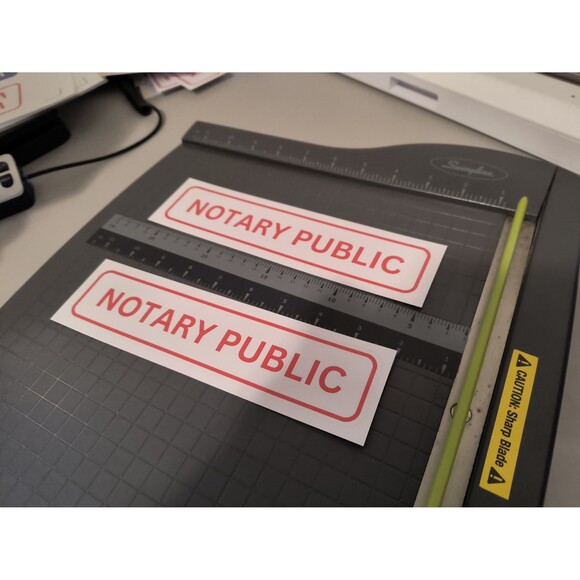 Notary Public Sign Sticker Vinyl Decal Waterproof (2 Pack) - Picture 2 of 3